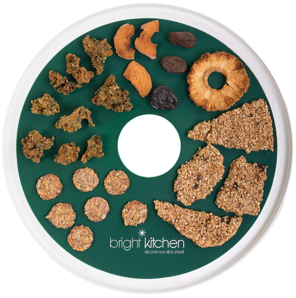 4 Silicone Dehydrator Sheets NON-Toxic for Nesco Round Dehydrators Fruit Roll