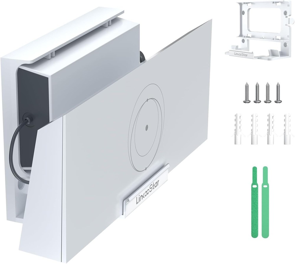 Space-Saving Star-Link Gen 3 Router Wall Mount with Cable Management Kit