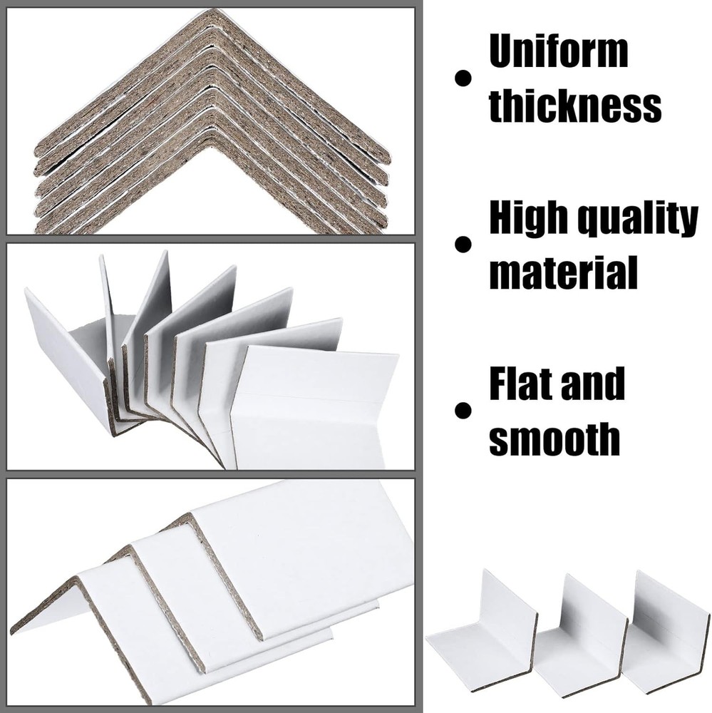 Packing Cardboard Edge Protectors 2" x 3" White 3 mm Thickness white