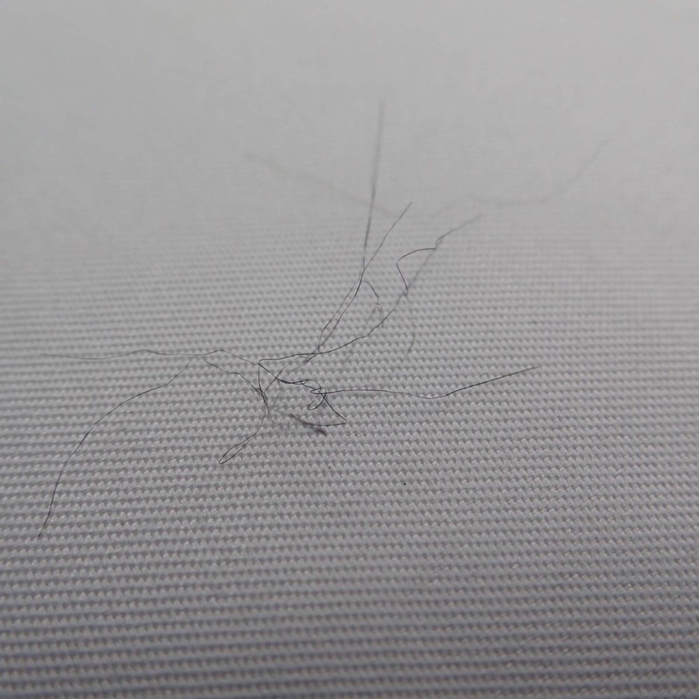 Fur Handle (Light Gray) - Cotton Raffia