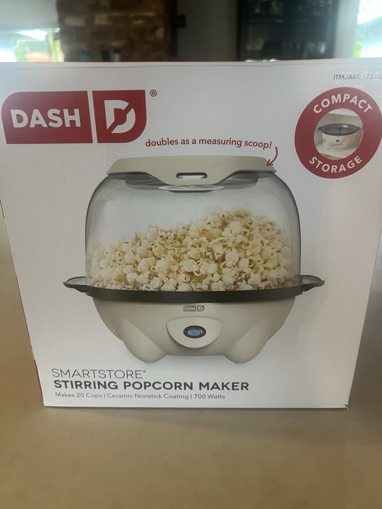 Dash 5 Quart SmartStore Stirring Popcorn Maker, Open Box