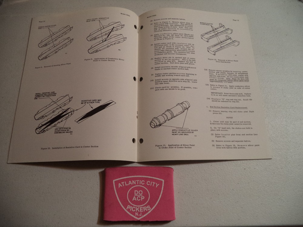 HEWLETT PACKARD HP 382A VARIABLE ATTENUATORS OPERATING NOTE MANUAL