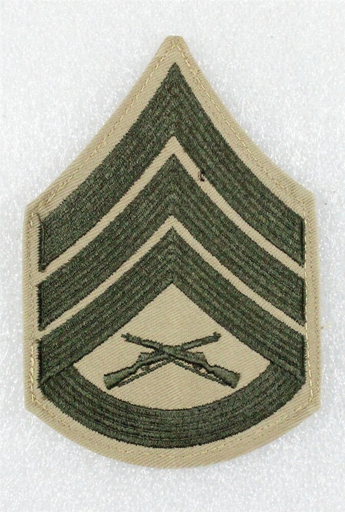 USMC Marine Corp Rank Chevron: Staff Sergeant, single - khaki