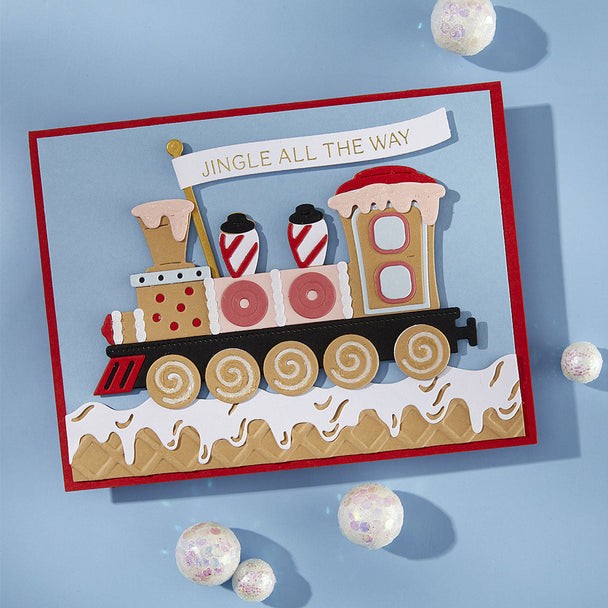 WAFFLE CONE 3D EMBOSSING FOLDER-Spellbinders Emboss-Texture-Ice Cream-Christmas