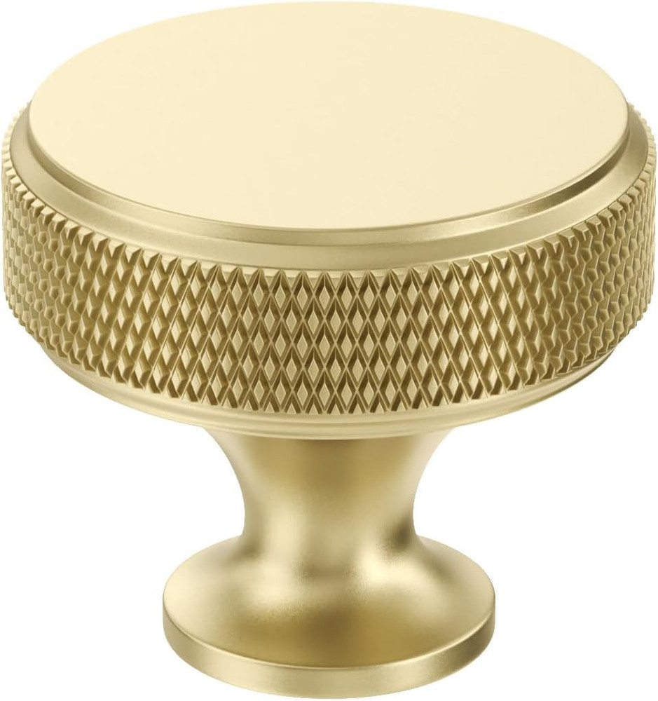 10 Pack Knurled Matte Gold Cabinet Knobs Brushed Brass Drawer Pulls Kitchen