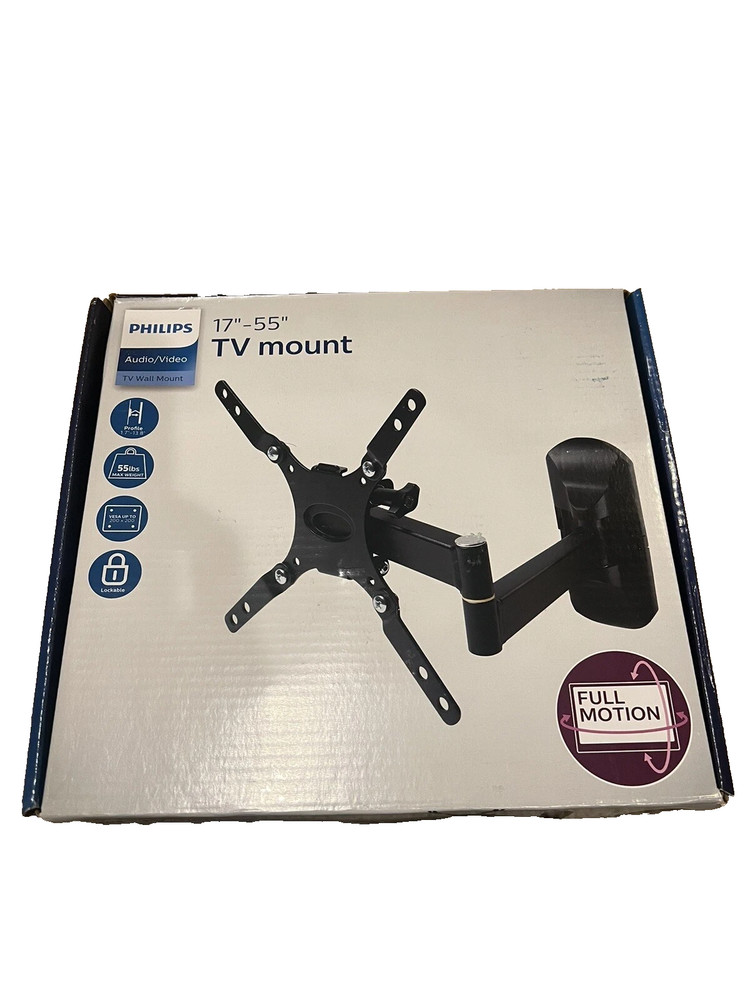 Philips Full Motion TV Wall Mount Bracket for 17-55 Inch