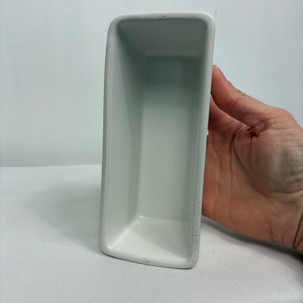 Threshold White Stoneware Butter Dish with Lid Rectangular Minimalist Modern