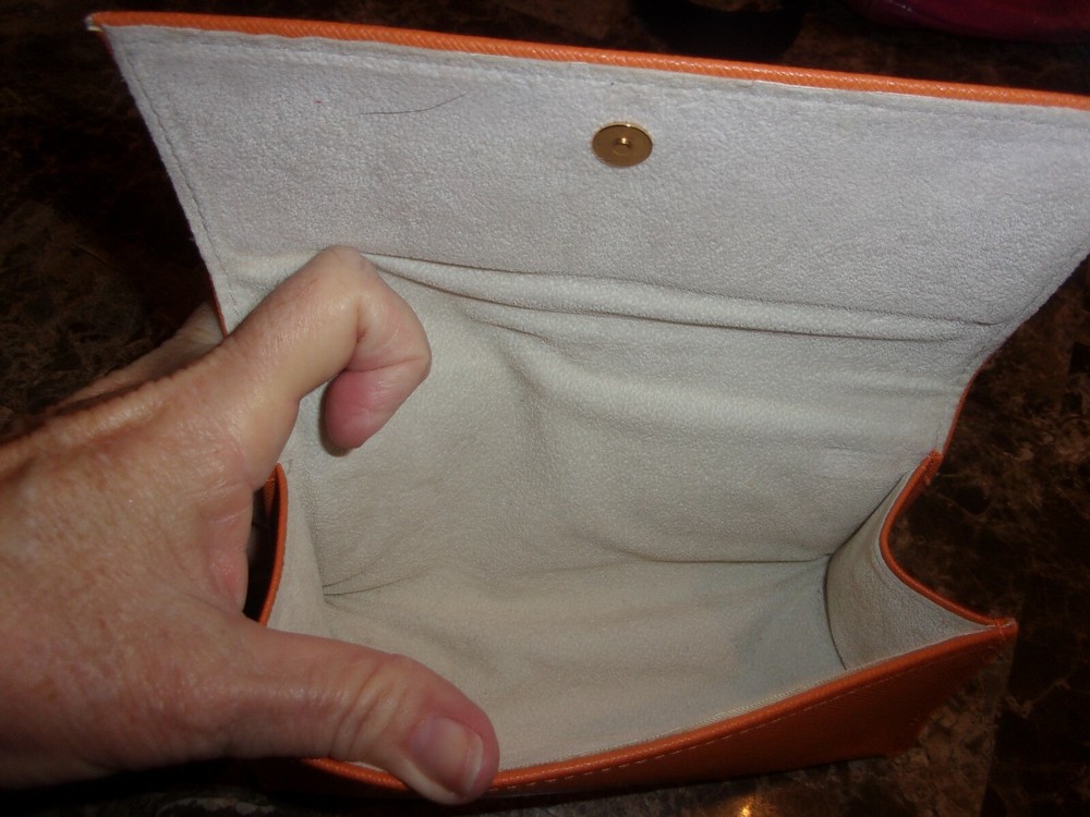 TORY BURCH ORANGE EYEGLASS CASE
