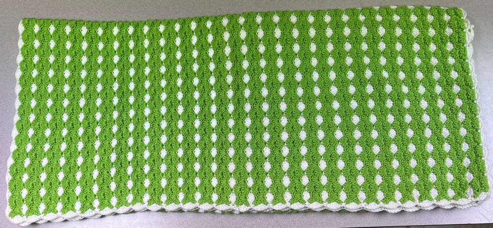 Crochet Afghan Throw Blanket Sofa Couch Handmade 49” x 84” READ