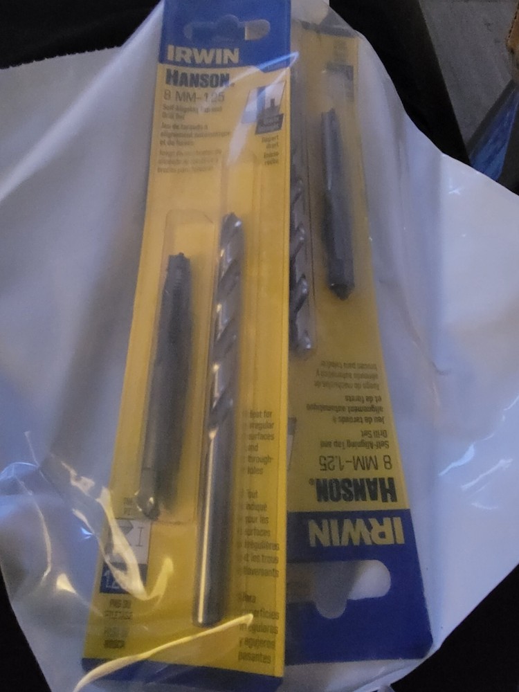 Irwin Hanson 8mm - 1.25mm Thread Pitch Plug Tap And Drill Set Tool