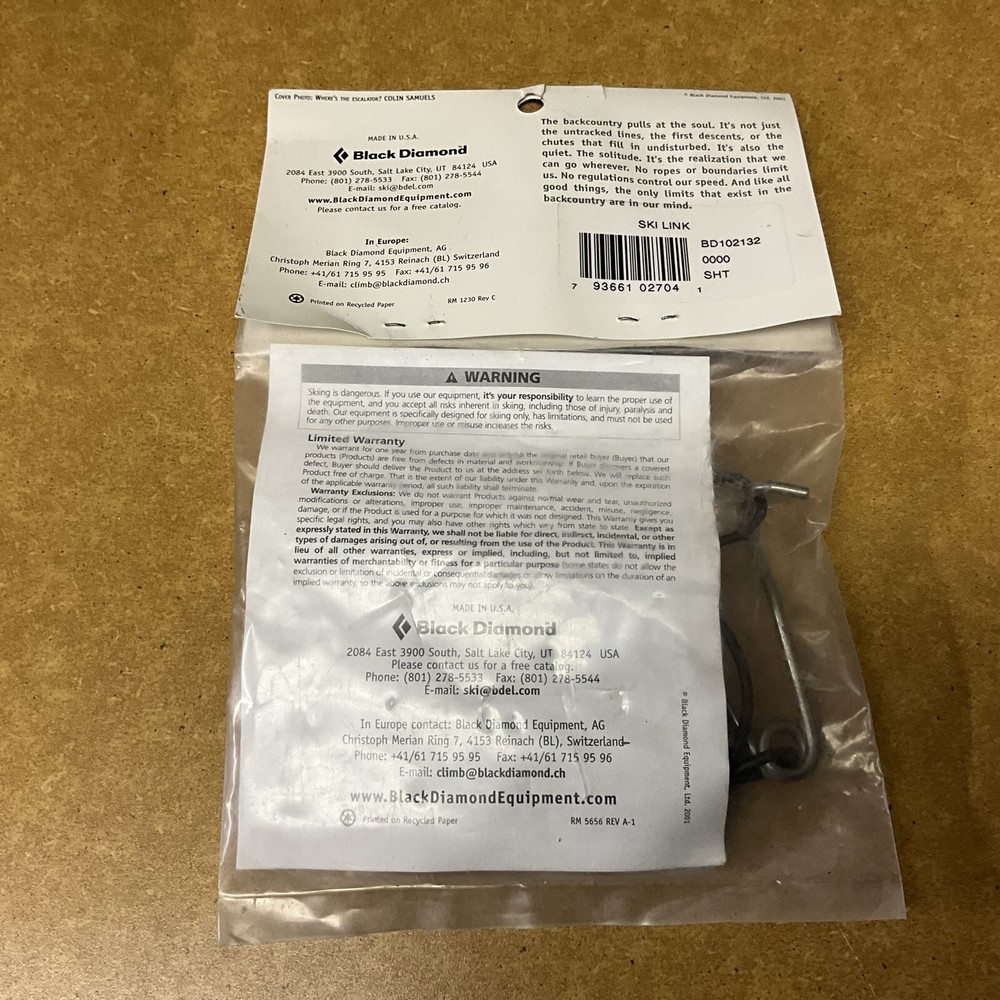 Black Diamond (Ski Link) NIB