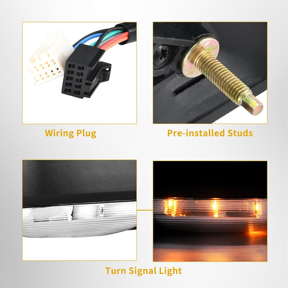 Left Driver Side Mirrors Compatible with 2009-2016 Dodge Ram 1500, 2010-2016 Ram