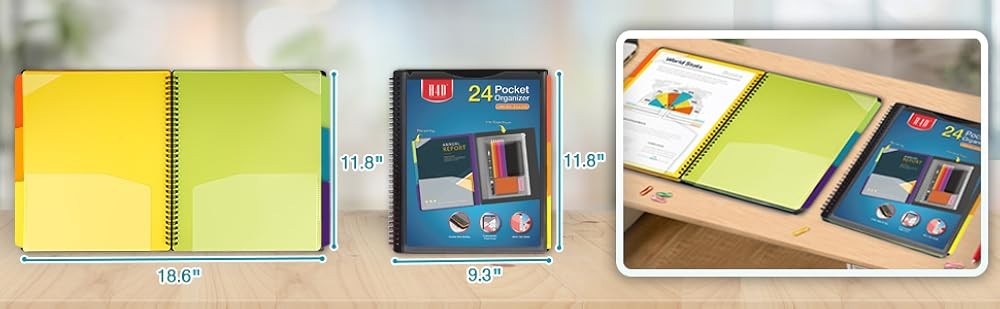 12 Poet Poly Project Organizer, Spiral Multi Poet Folder Organizer