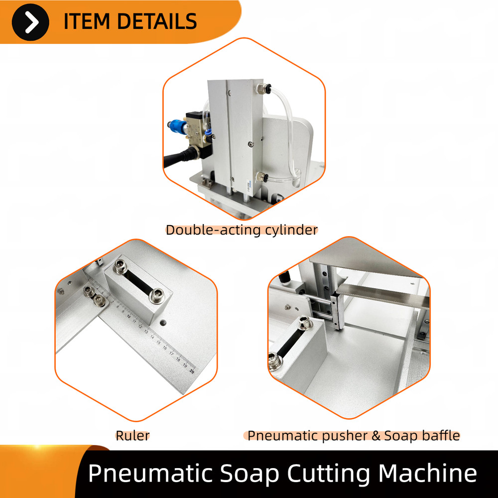 Pneumatic Soap Cutter Benchtop Semi-Automatic Batch Soap Cutting Machine