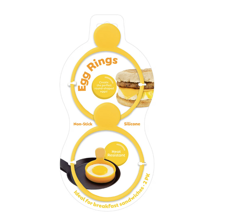 Breakfast Egg Maker Kit, Silicone Egg Rings + Microwave Egg Bites Mold, Nonstick