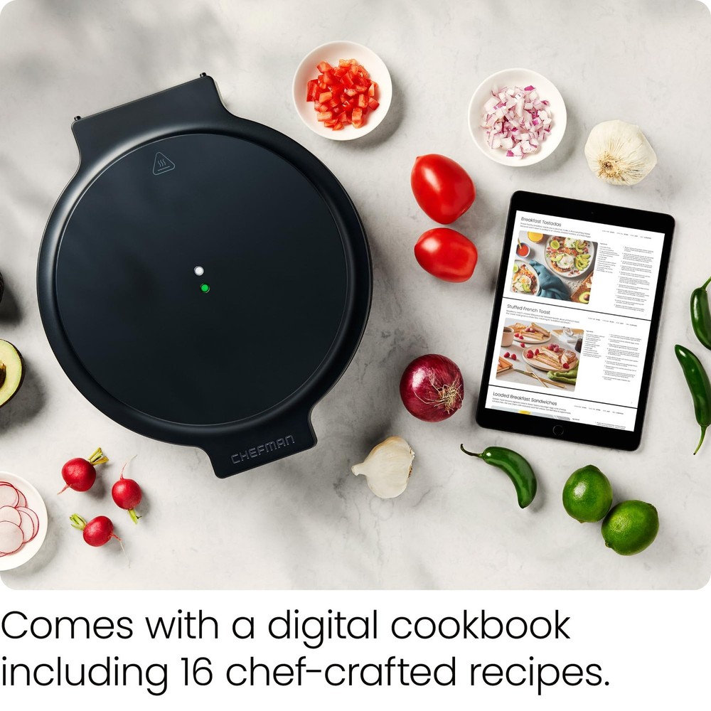 Chefman Everything Maker & Pizza Oven, 12" Nonstick, Quesadillas, Omelets, Verti