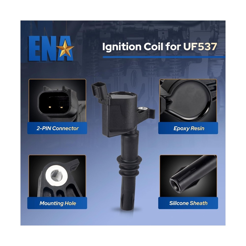 ENA 8 Ignition Coil Pack and Iridium Spark Plug Set 2005-2008 Compatible with...