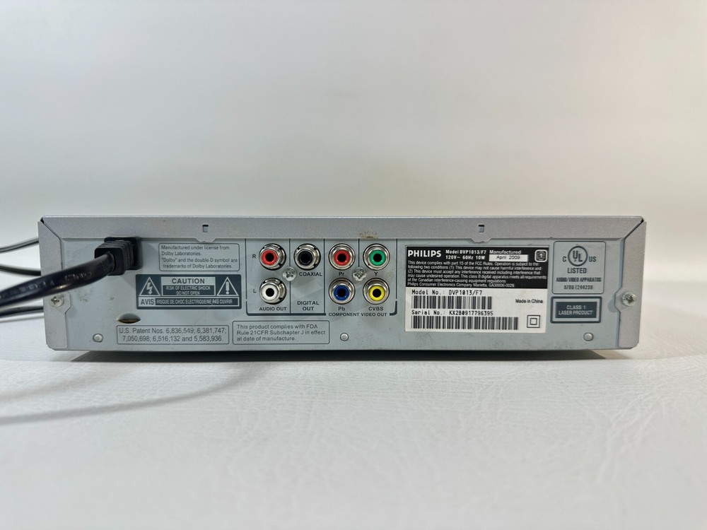 Philips Progressive scan DVD Player DVP1013 - no remote – WORKS!