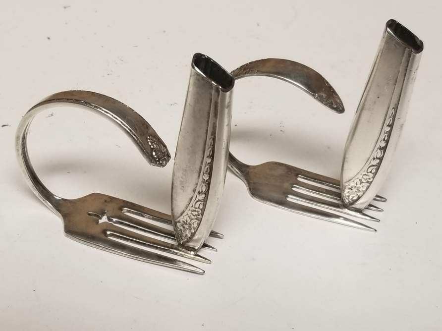 Silverware Art Vase Holder Lot