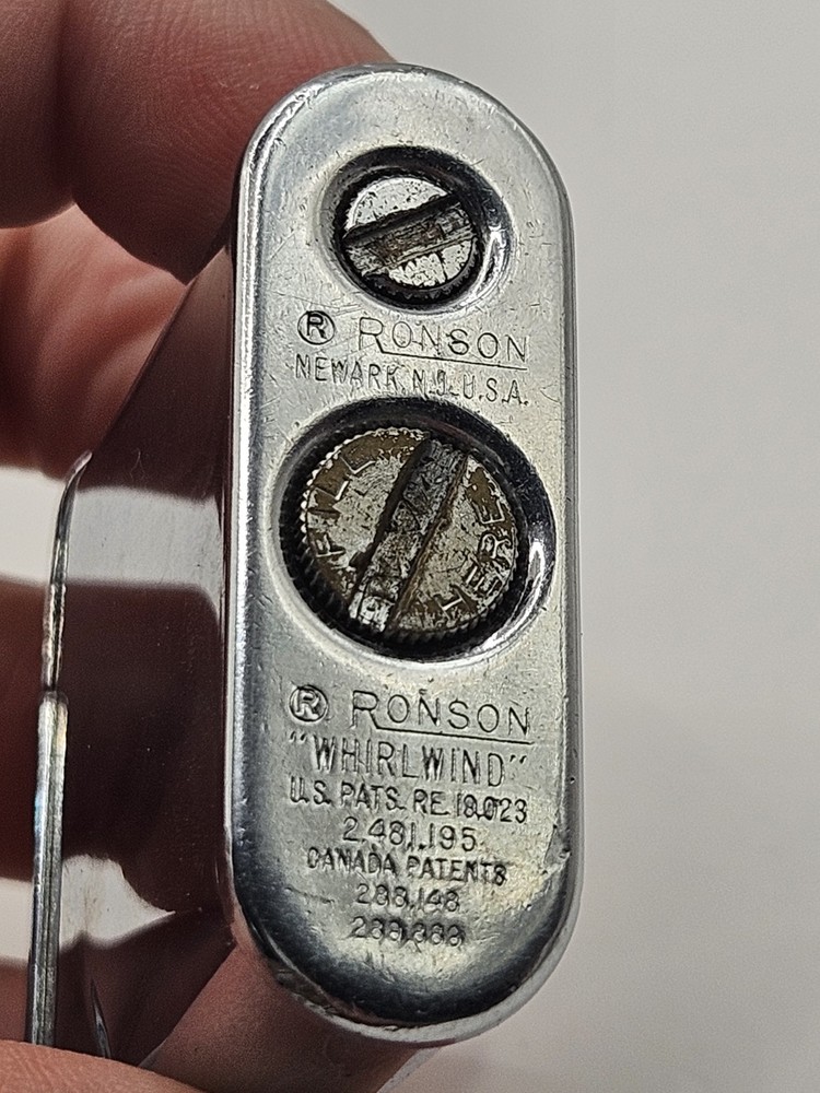 Ronson Whirlwind Lighter Vintage Untested Newark NJ