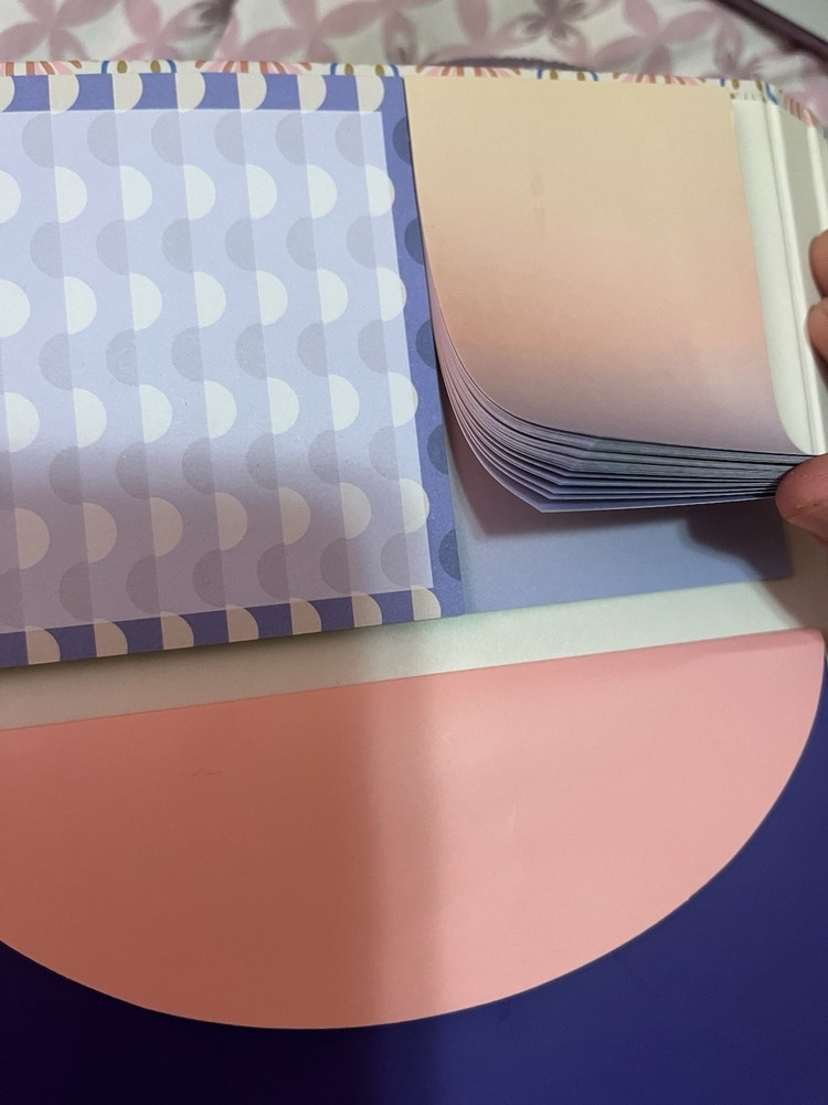 Gold Clipboard Notebook with Pastel Sticky Notes Pocket