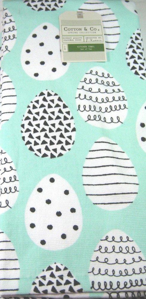 Cotton & Co. Decorative Absorbent  Easter Egg Towel Set Cotton  Multi Color