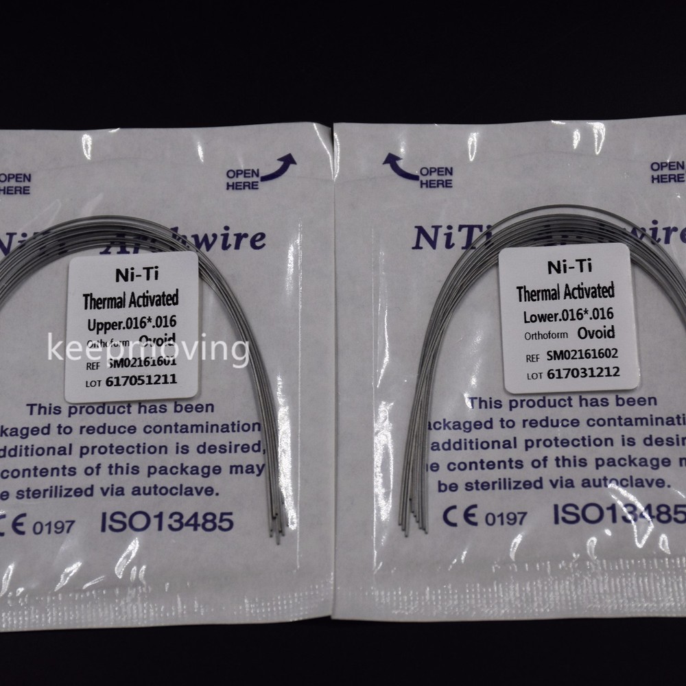 Dental Heat Thermal Activated Niti Arch Wire Rectangular Ovoid Natural Square