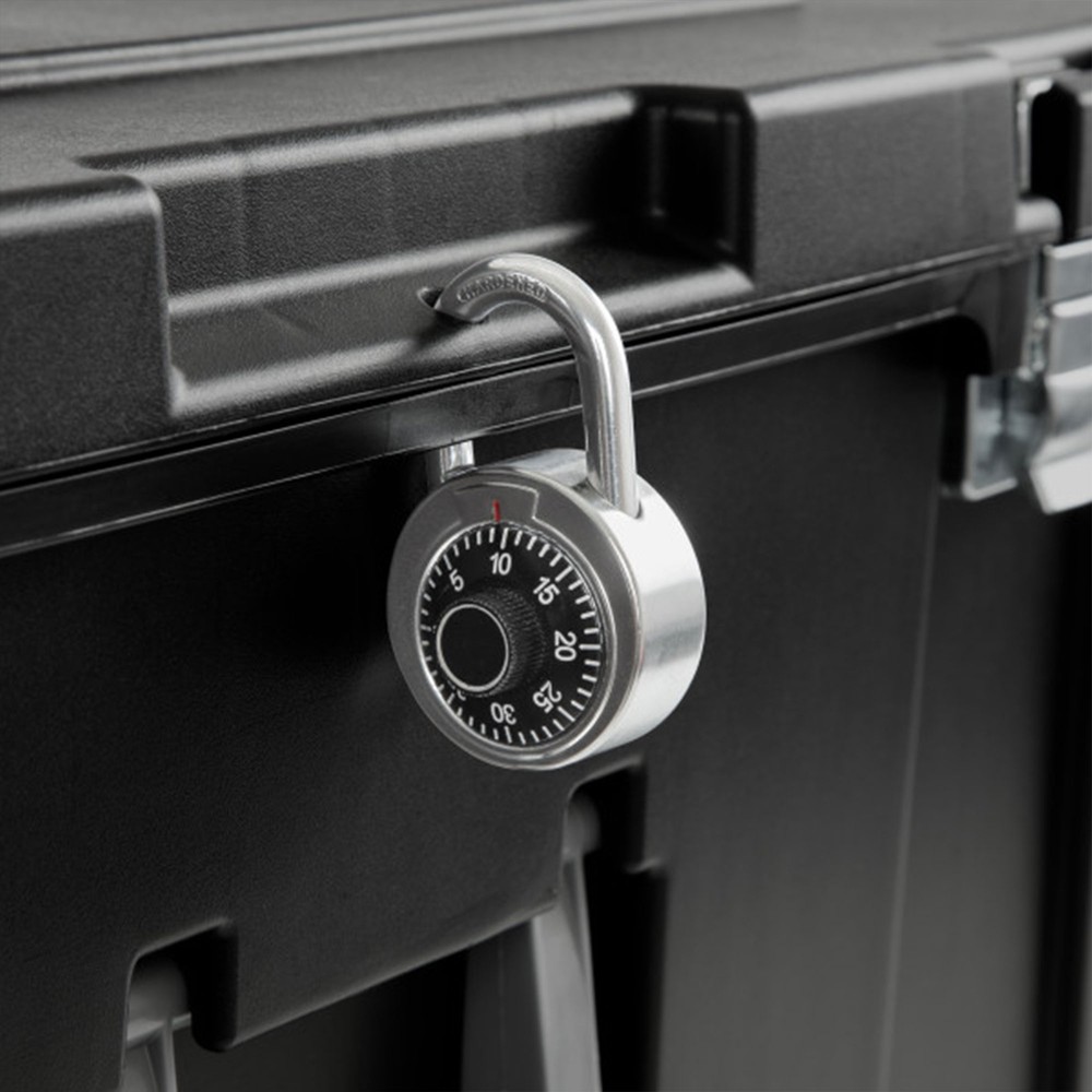 Sterilite Footlocker Stackable Storage Bin with Latching Lid with Wheels, 2 Pack