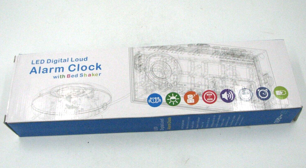 LED Dogital Alarm Clock with Bed Shaker