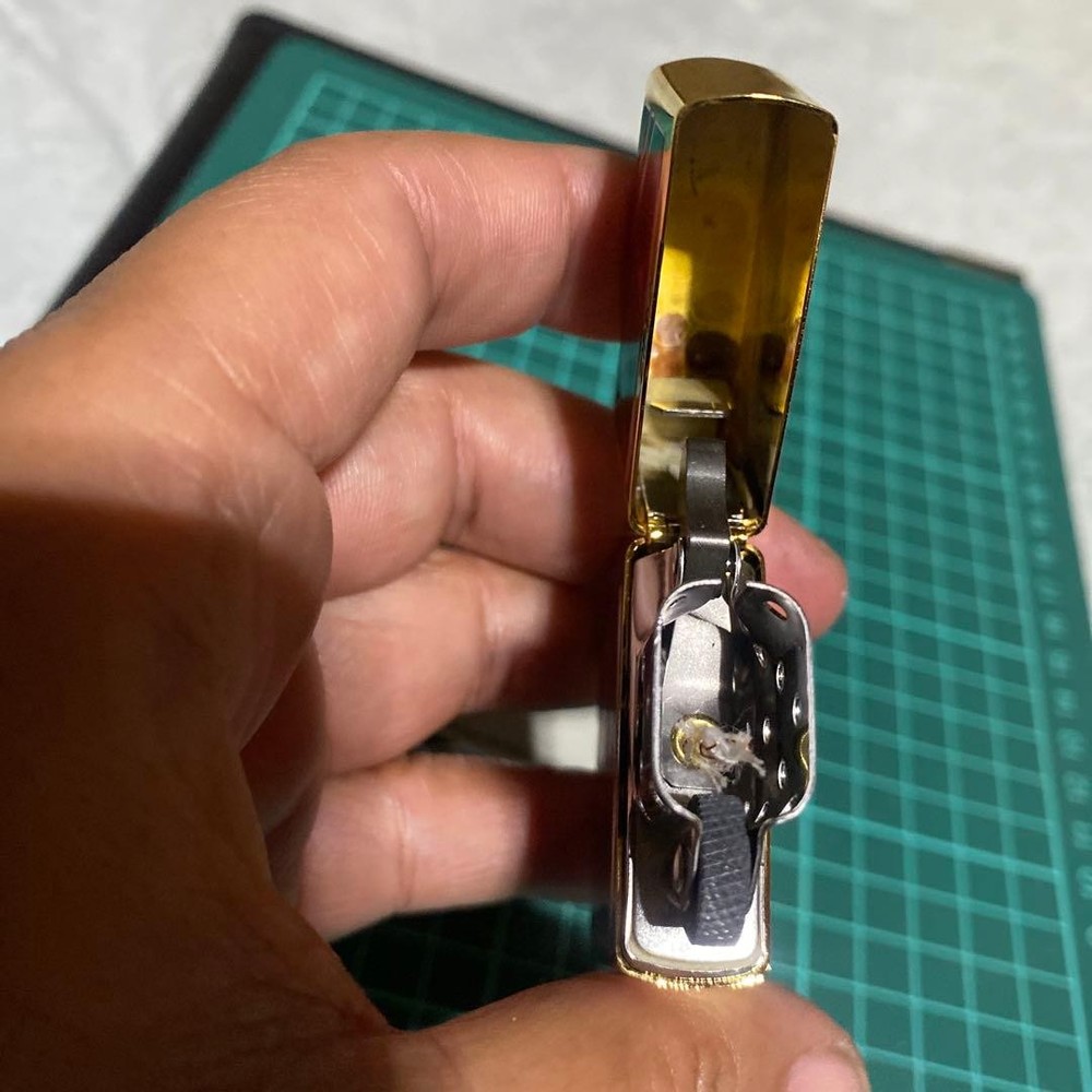 Zippo diagonal line double-sided pattern wood look