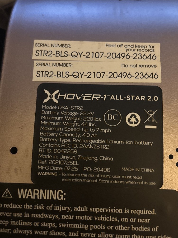 Hover-1 Allstar 2.0 Hoverboard Blush Pink, Lightweight & Bluetooth UL 2272