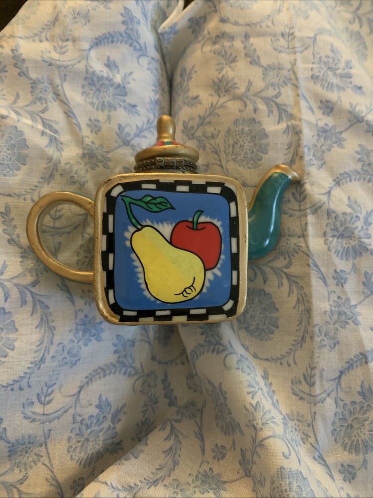 Teapot trinket box Fruit Print