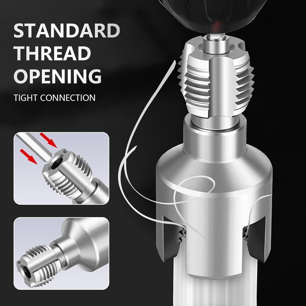 Integrated Internal & External Pipe Threading Tool For 1/2'' + 3/4'' Water Pipe