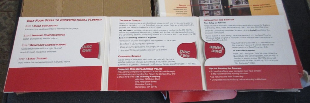 Quick Study Conversational Spanish Learning Company Education 3-CD Set