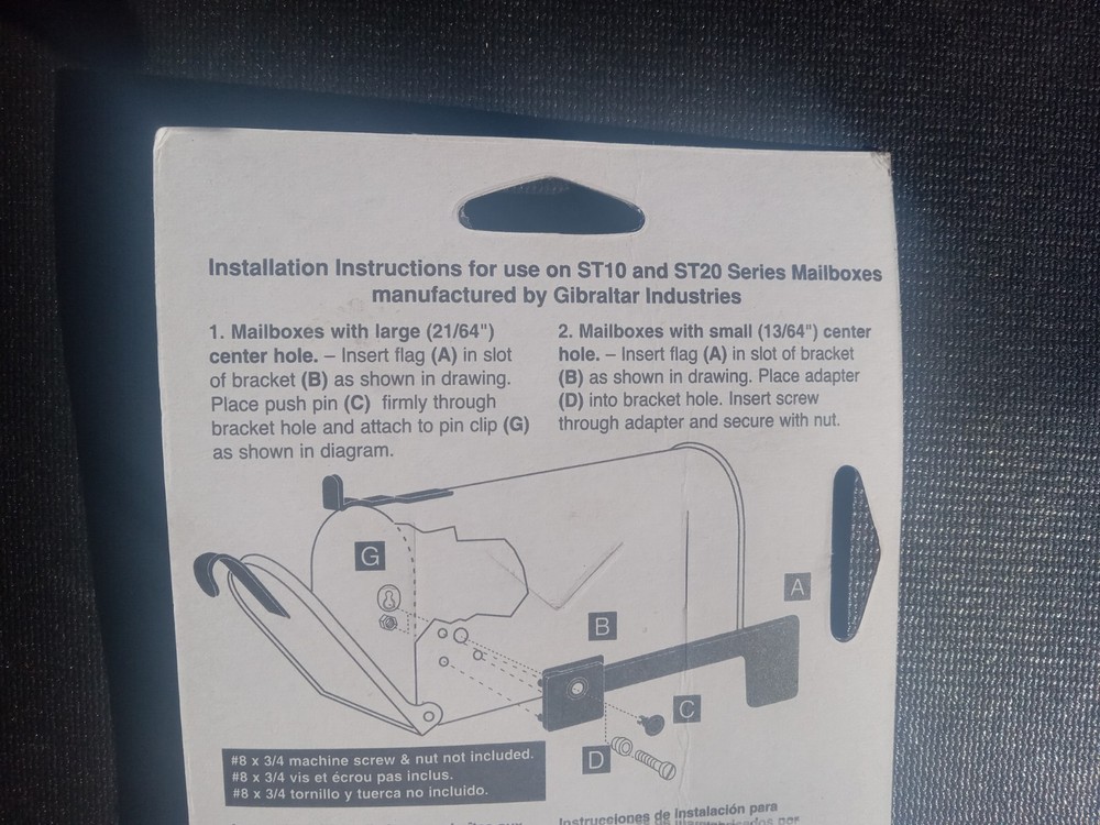 Flag Kit Red Gibraltar Mailboxes Replacement Mailbox Rust Proof Sealed New