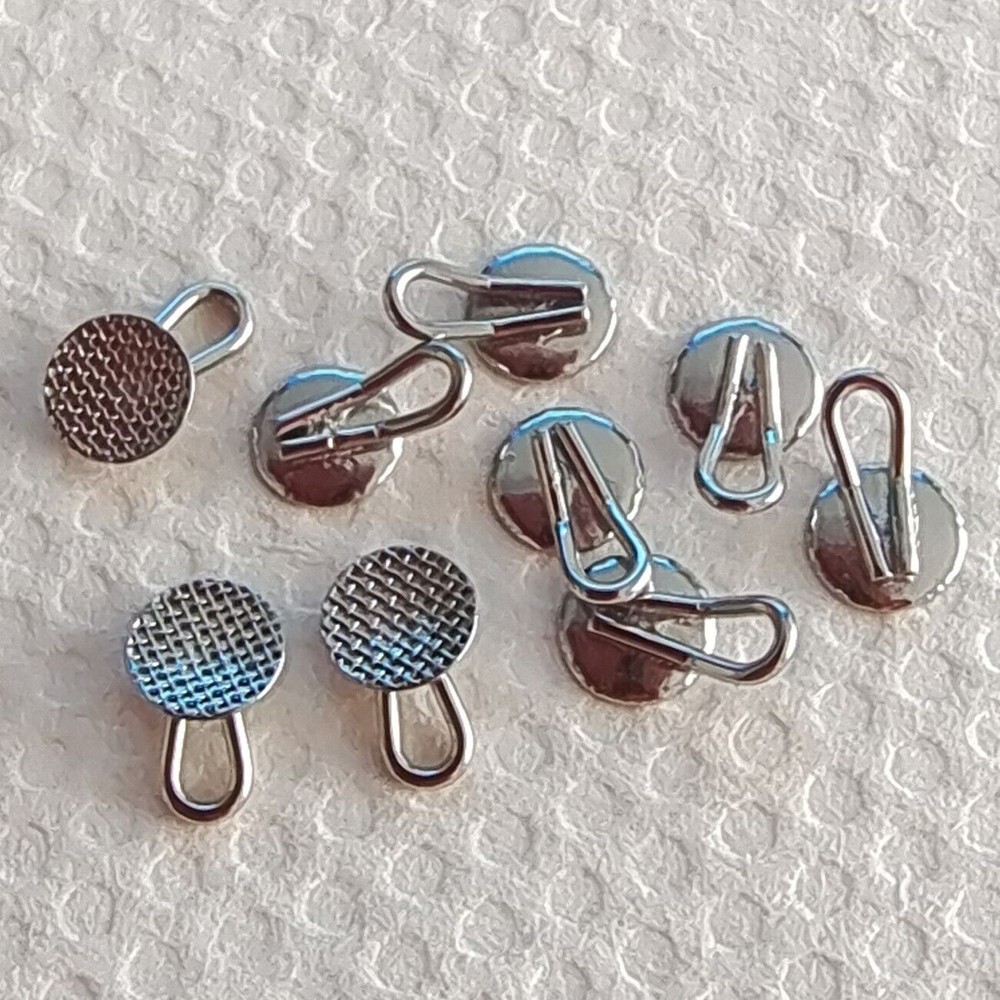 100Pc Dental Orthodontic Traction Hook Round Bondable Caplin Hook Lingual Button