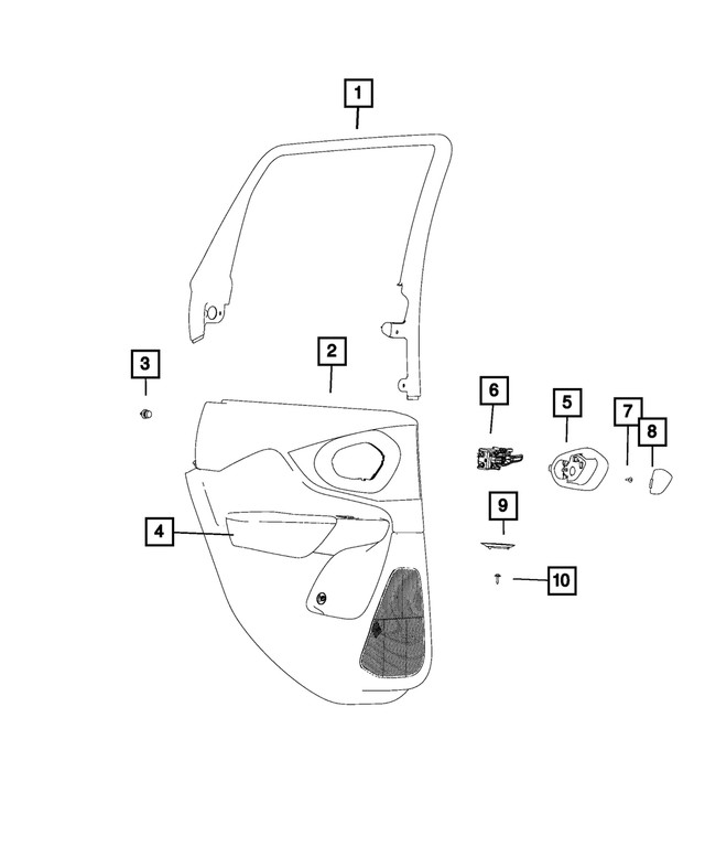 Genuine Mopar Door Panel Attaching Pin 06512619AA