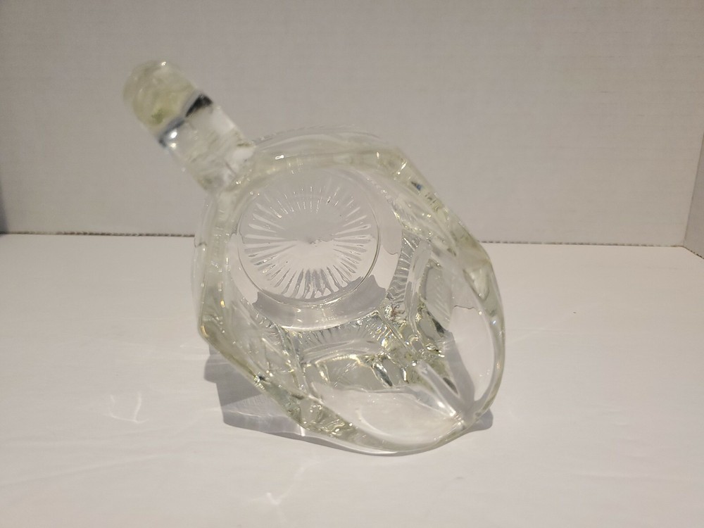 Pressed Glass Clear 6 Panel Creamer 3 1/2" Vintage