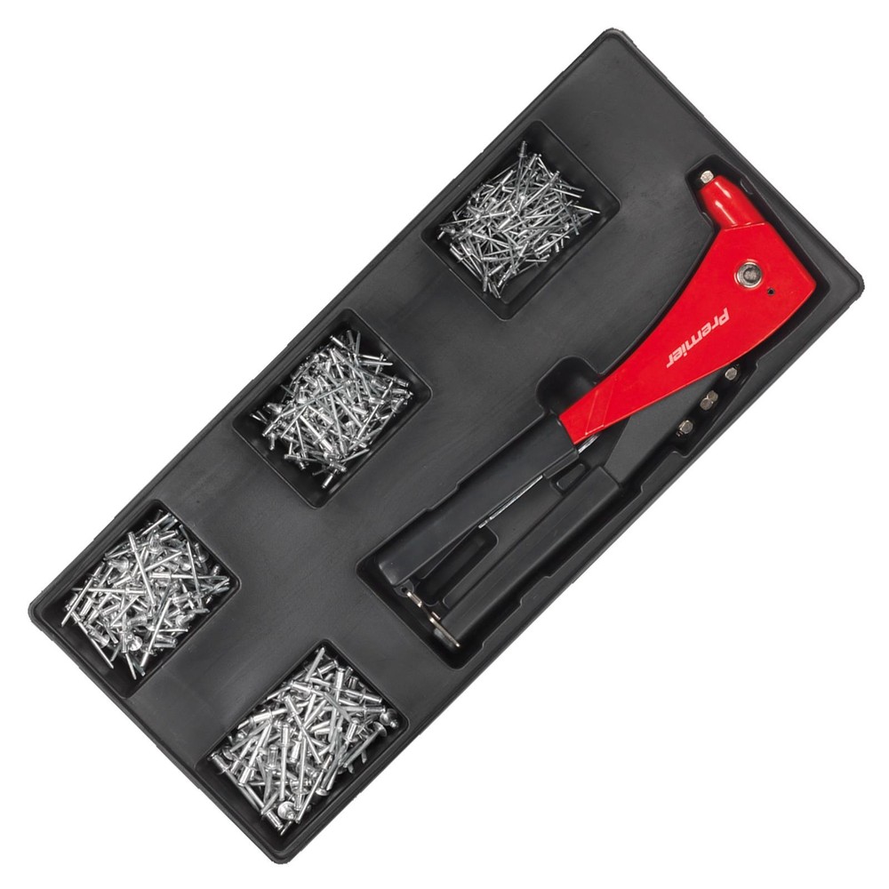 Sealey Riveter Tool Tray 400 Assorted Rivet Set Premier Hand Tools
