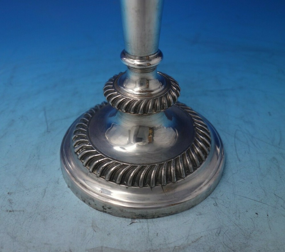 Gadroon by Unknown Silver on Copper Candelabra Three-Light 15" (#6051)