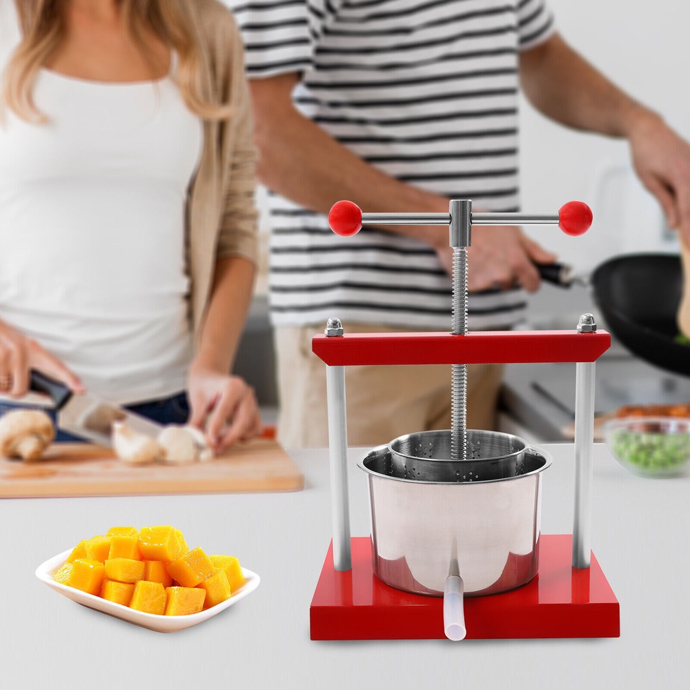 3l/0.8gal Fruit Wine Cider Press,Apple Grapes Crusher Juice Maker Wine Making