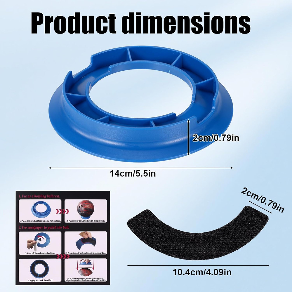 Universal Bowling Ball Sanding Pad Holder Stand - Blue