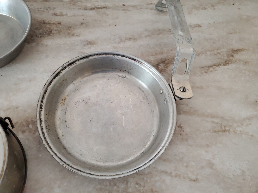 Vintage Aluminum Scouting Camping Mess Kit Excellent Condition