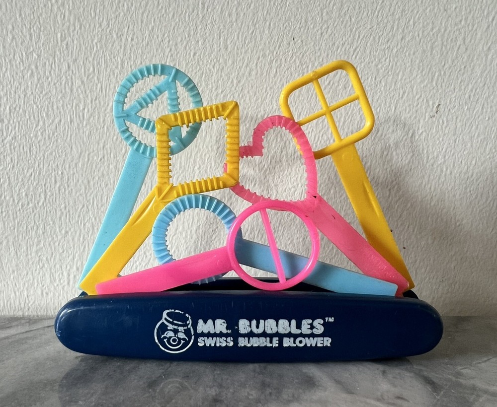 Mr Bubbles Swiss Bubble Blower - 6 different shaped wands