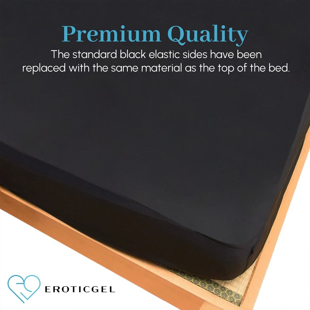 QUEEN sized Black Waterproof Fitted Sheet as Mattress Protector or Nuru Massage