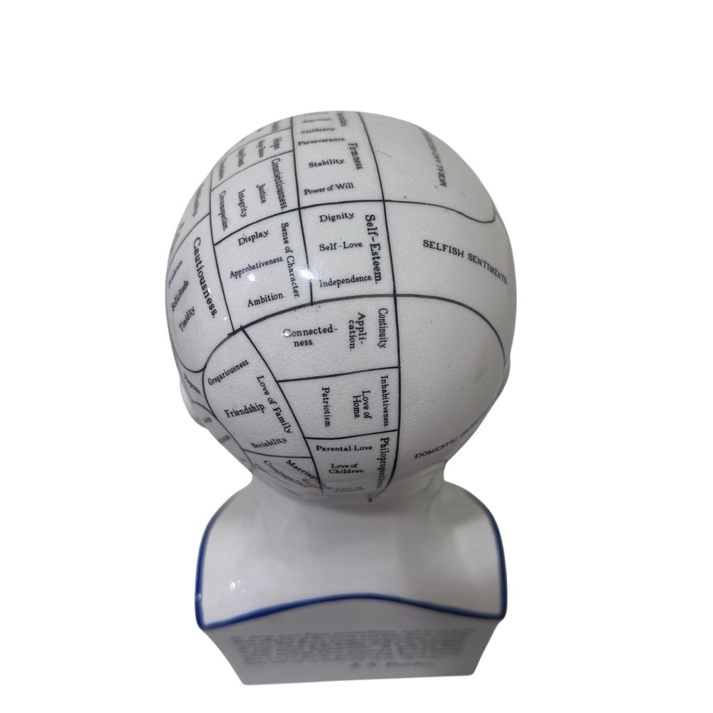 Porcelain L.N. Fowler Phrenology Authentic Models Pre Owned Use Read Description