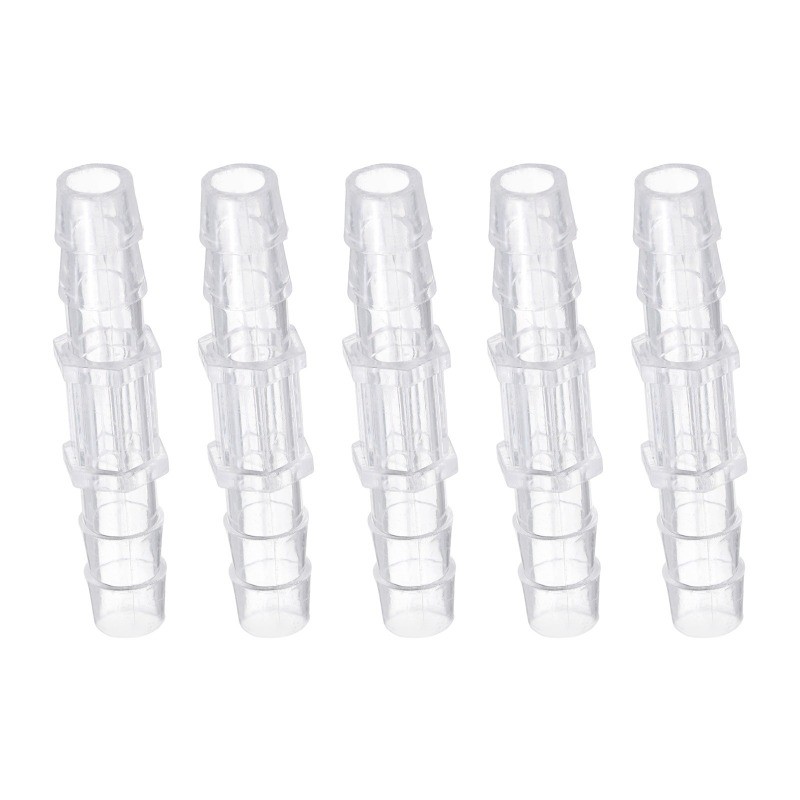 5pcs Plastic Barb Fitting, 9/32"x9/32" Pipe Fitting, Clear