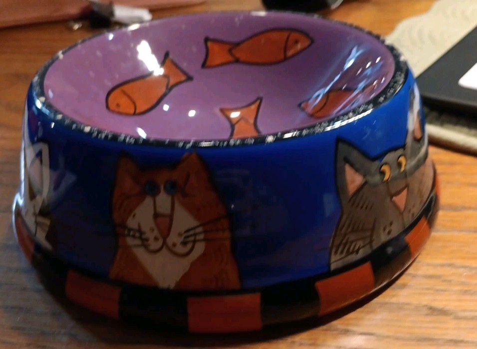 Catzilla Ceramic Cat Dish by Candice Reiter