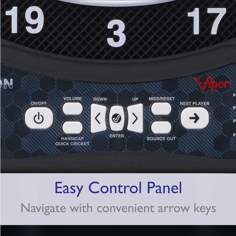 Viper Ion Electronic Dartboard, Illuminated Segments, Light Based Games, Green