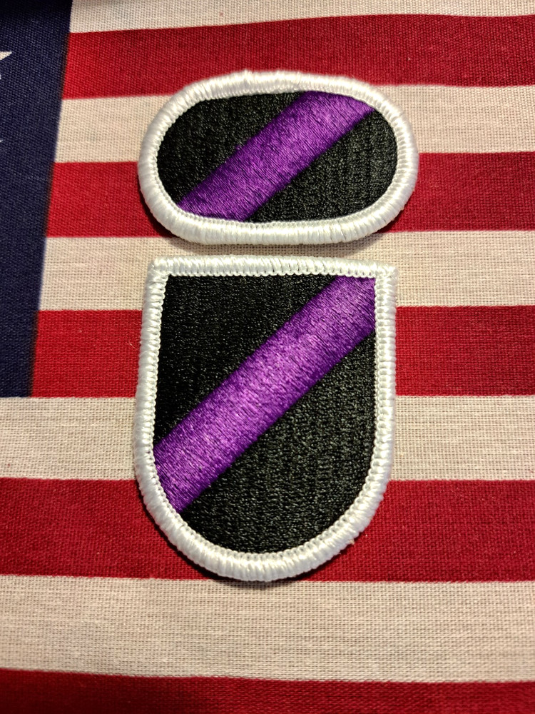 412th Civil Affairs Battalion Airborne Beret Flash & Para Oval Patch